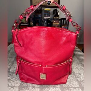 Dooney & Burke Red Leather Shoulder Bag